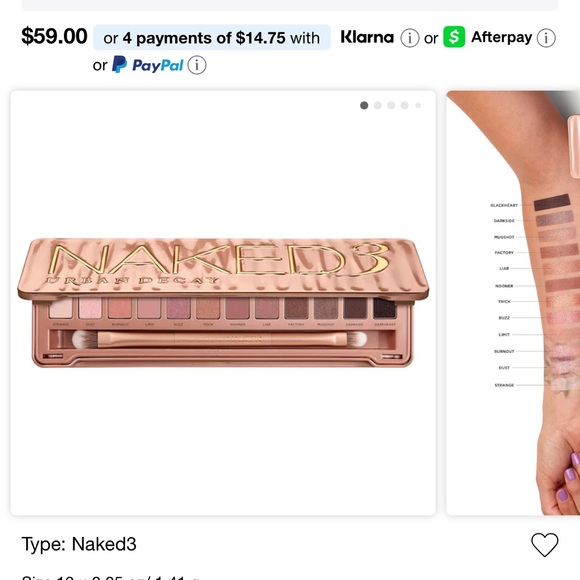Urban Decay Naked3 eyeshadow palette - Picture 4 of 5